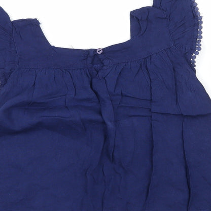 Preloved Primark Girls Blue   Basic Blouse Size 5-6 Years - Label