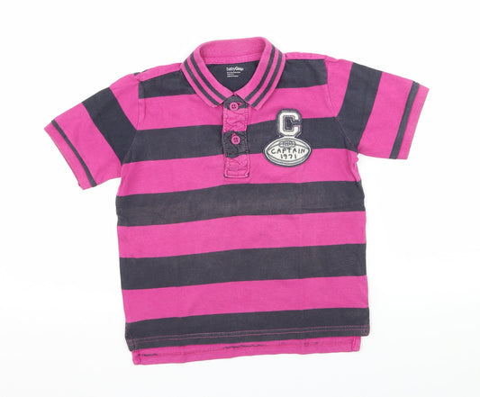 Gap Boys Purple Striped Jersey Basic T-Shirt Size 4 Years
