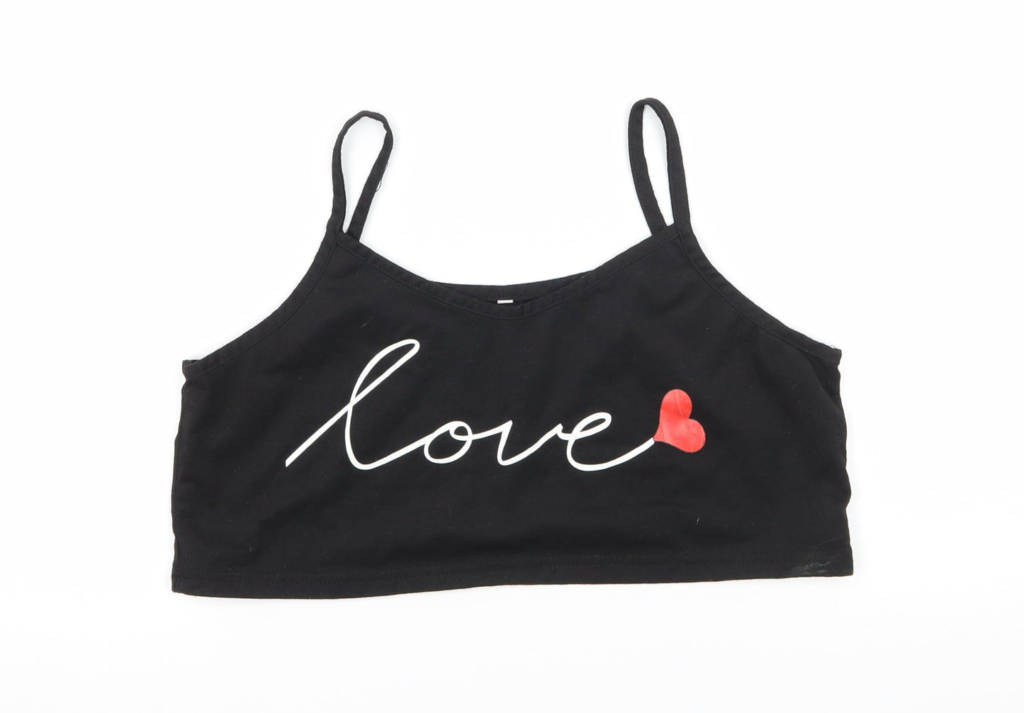 Preworn Womens Black  Jersey Camisole Tank Size S  - Love