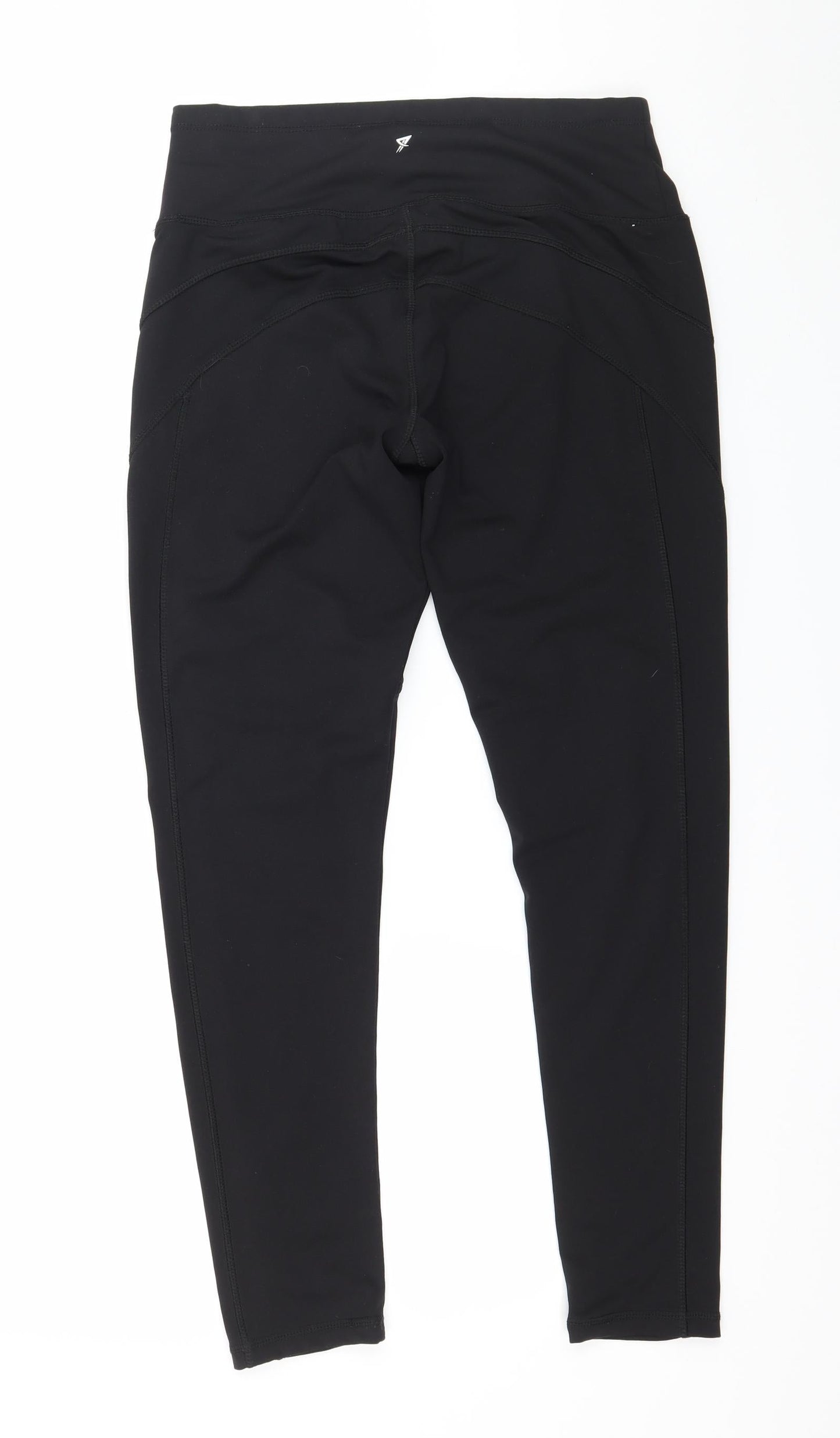 WORKOUT Womens Black  Jersey Capri Leggings Size 10 L26 in