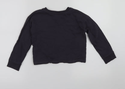 Preloved George Girls Blue   Pullover Jumper Size 6-7 Years - Back