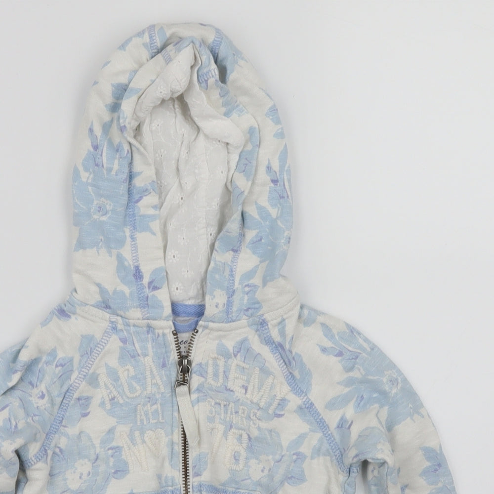 NEXT Girls Blue Floral  Jacket  Size 3 Years