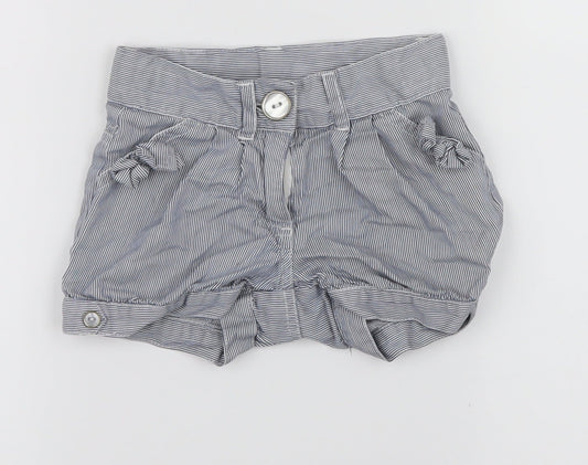 girl2girl Girls Blue Pinstripe  Chino Shorts Size 2-3 Years