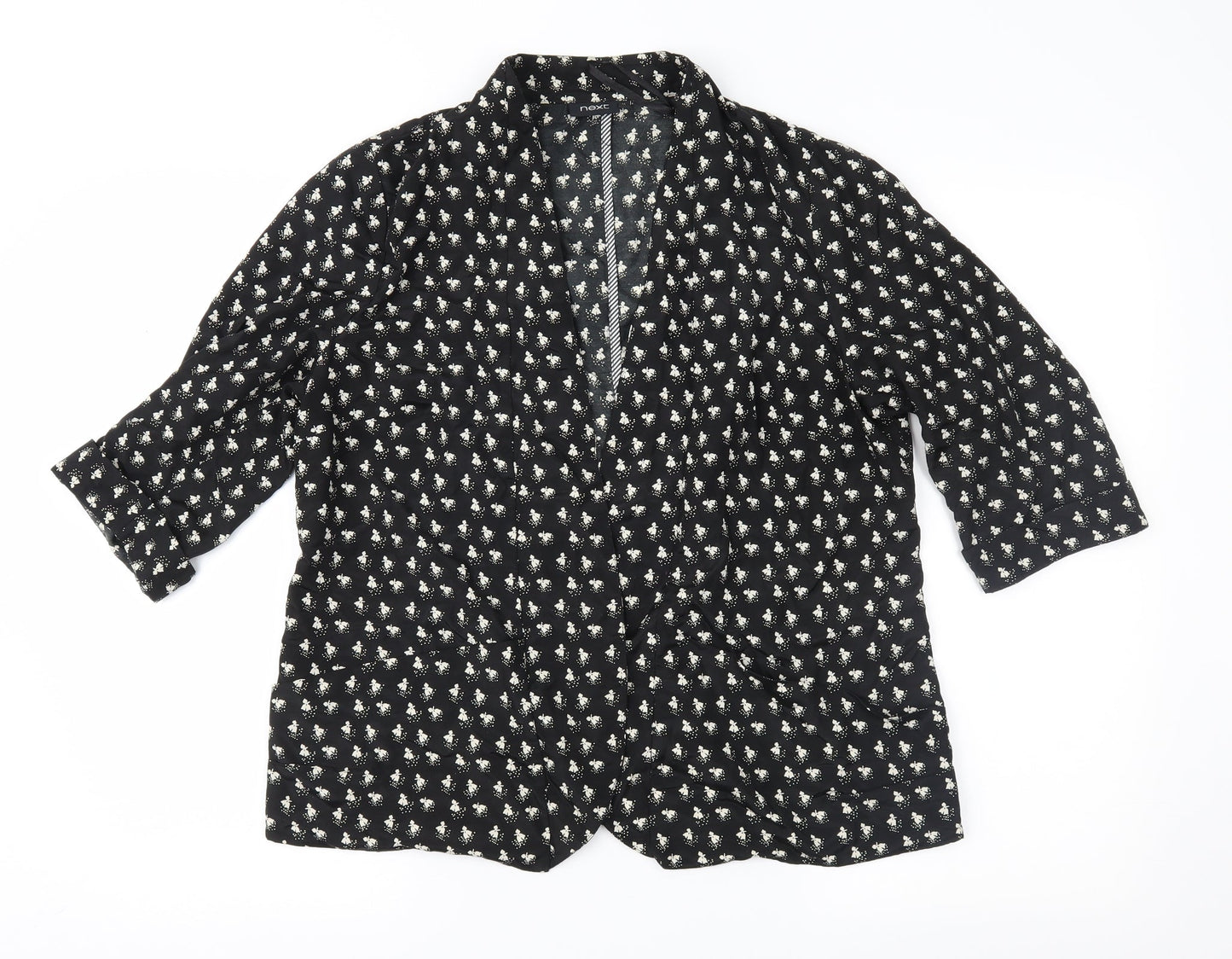 NEXT Womens Black Geometric  Jacket  Size 14