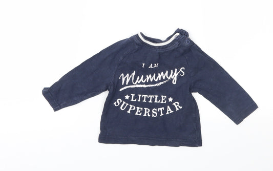 Nutmeg Boys Blue   Basic T-Shirt Size 6-9 Months