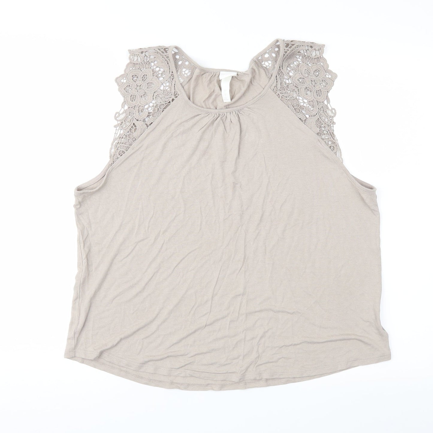 H&M Womens Brown   Basic Blouse Size L