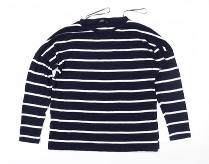 F&F Womens Blue Striped  Pullover Jumper Size 6