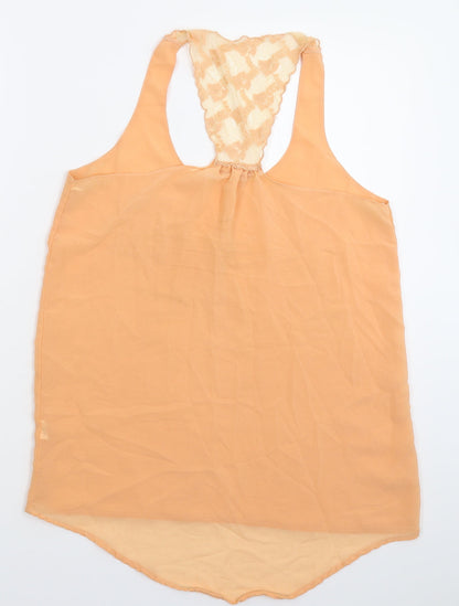 Preloved Miss Selfridge Womens Orange   Basic Tank Size 12 - Back