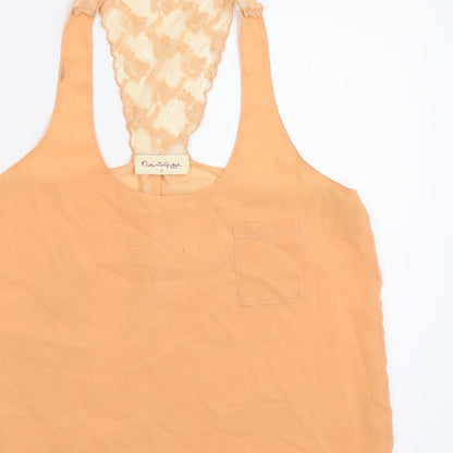 Preloved Miss Selfridge Womens Orange   Basic Tank Size 12 - Detail