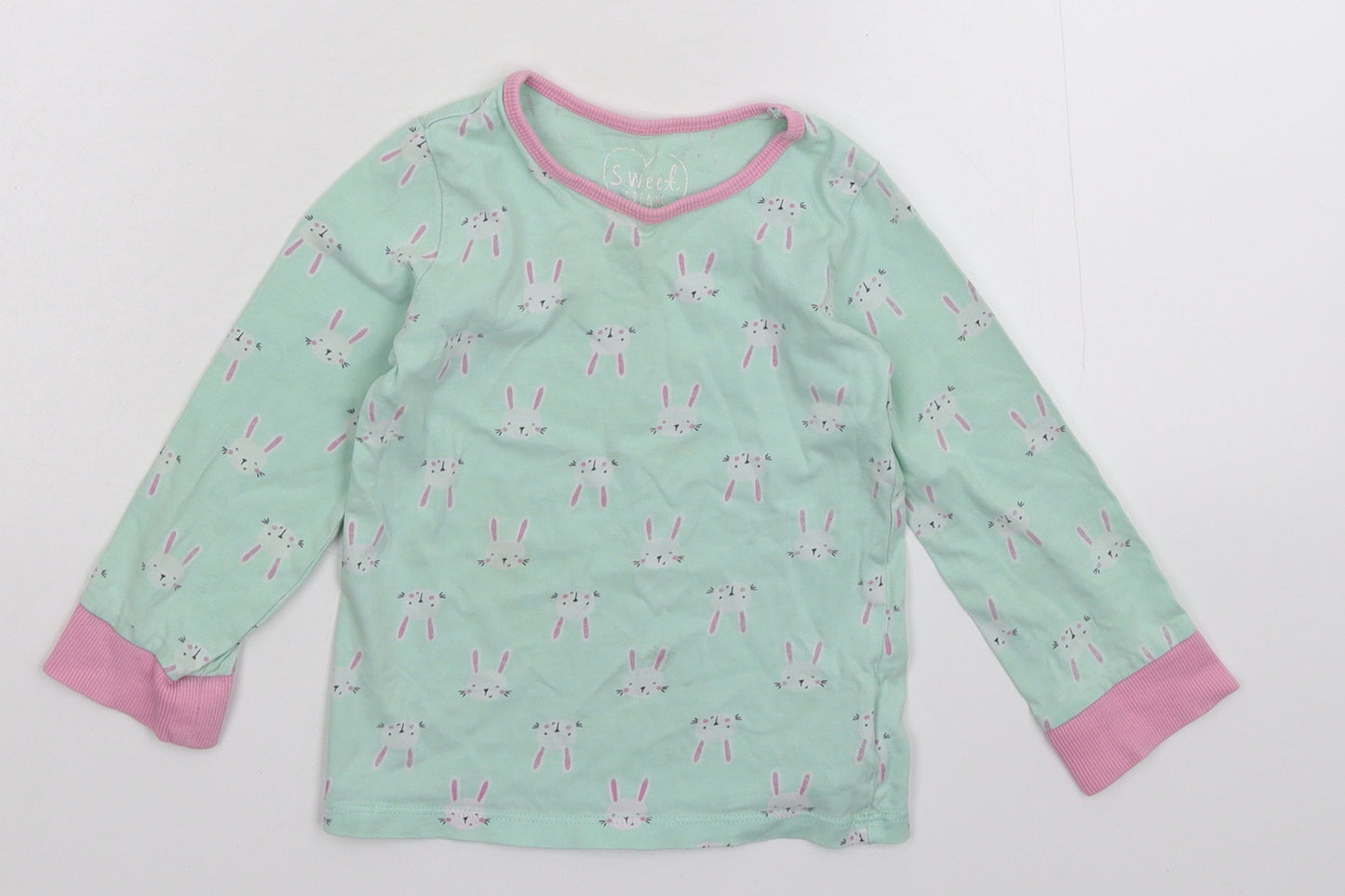 Merc Girls Green Solid  Top Pyjama Top Size 2-3 Years