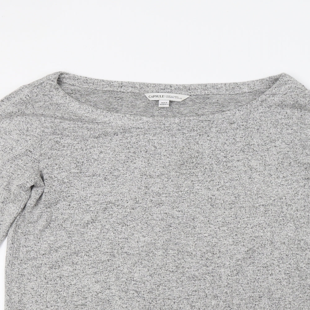 Capsule Womens Grey  Knit Tunic Jumper Size 10