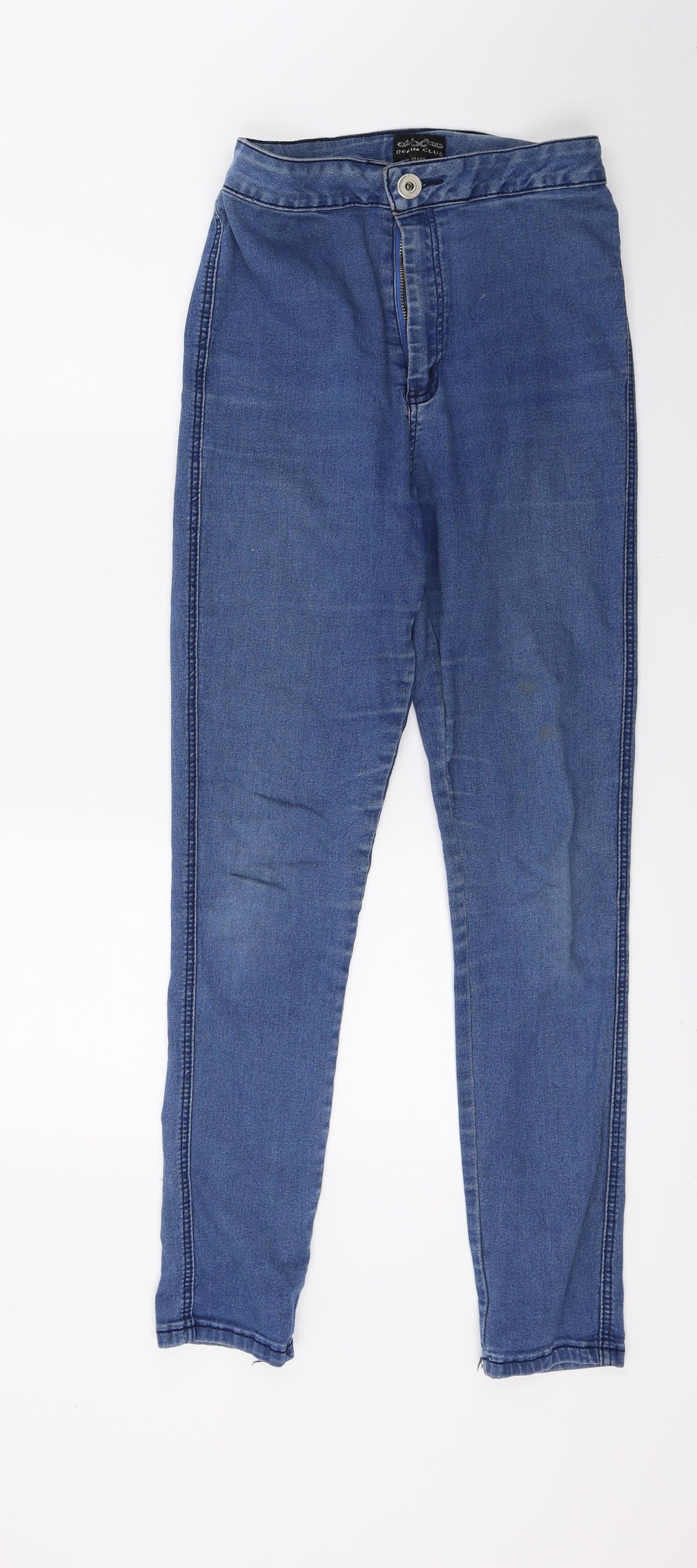 Denim Club Womens Blue  Denim Skinny Jeans Size 12 L28 in