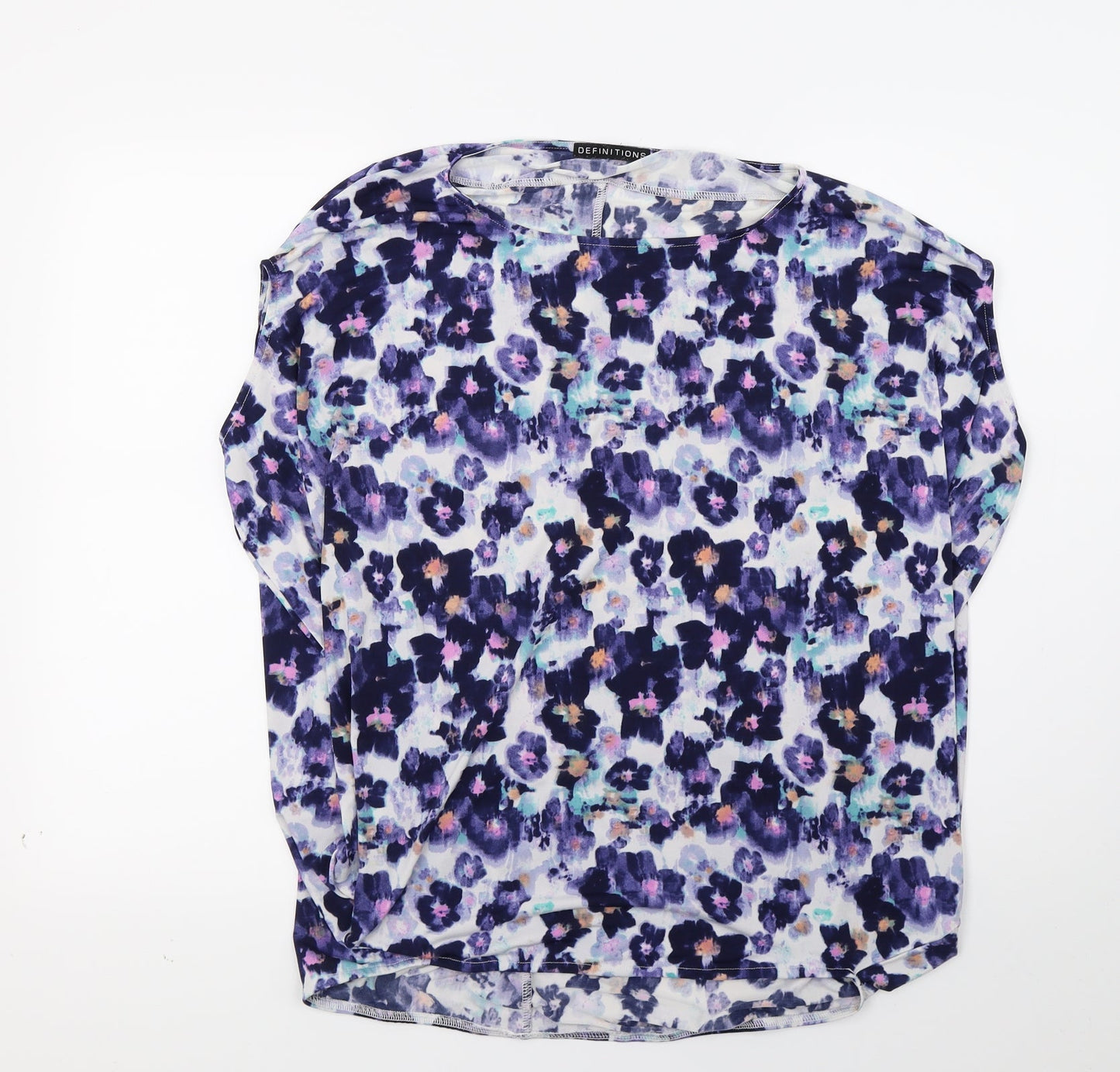 Definitions Womens Purple Floral  Basic Tank Size 10