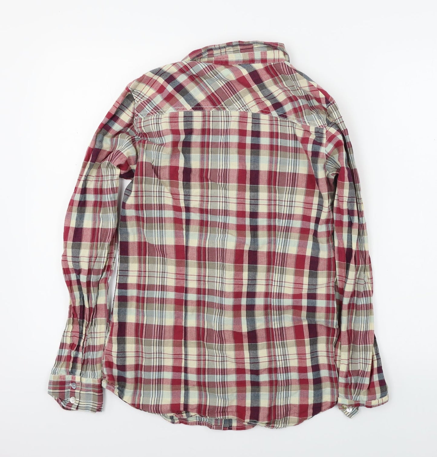 Dorothy Perkins  Womens Red Check  Basic Button-Up Size 10