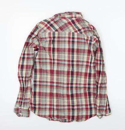 Preloved Dorothy Perkins  Womens Red Check  Basic Button-Up Size 10 - Back