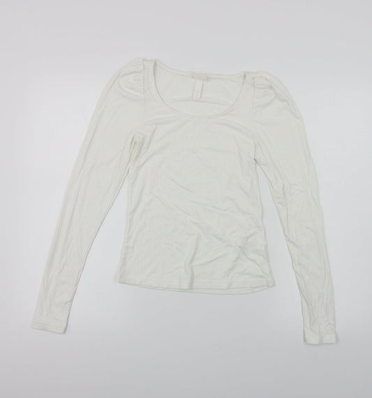 H&M  Womens White   Pullover Jumper Size XS