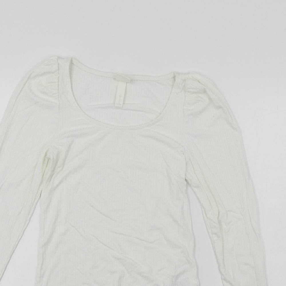 H&M  Womens White   Pullover Jumper Size XS