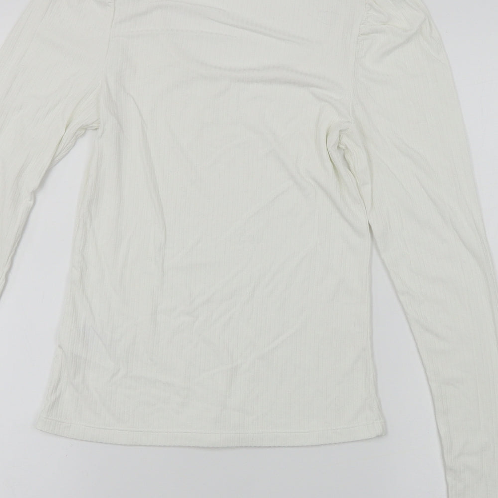 H&M  Womens White   Pullover Jumper Size XS