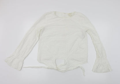 Preloved H&M  Womens White   Basic Blouse Size 6 - Front