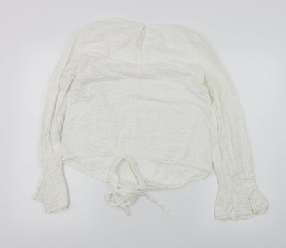 Preloved H&M  Womens White   Basic Blouse Size 6 - Back