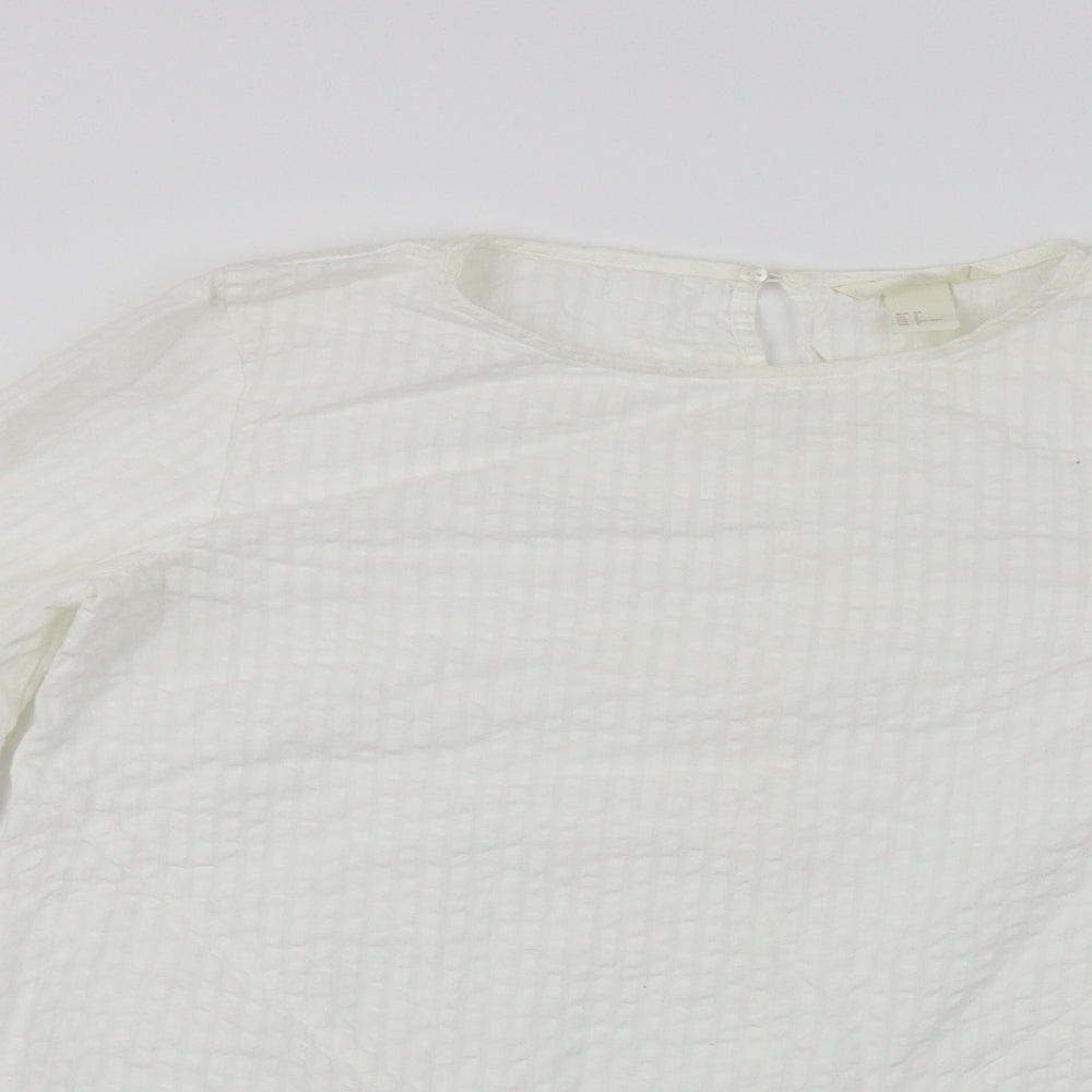 H&M  Womens White   Basic Blouse Size 6