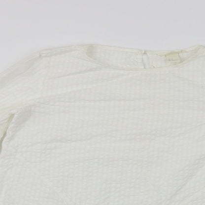 Preloved H&M  Womens White   Basic Blouse Size 6 - Detail