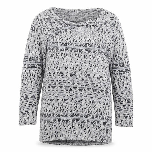 Front view of Atmosphere women’s grey cardigan jumper, size L