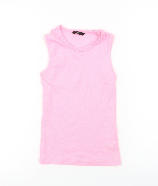 George Girls Pink   Basic T-Shirt Size 7-8 Years