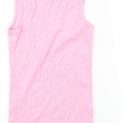 George Girls Pink   Basic T-Shirt Size 7-8 Years