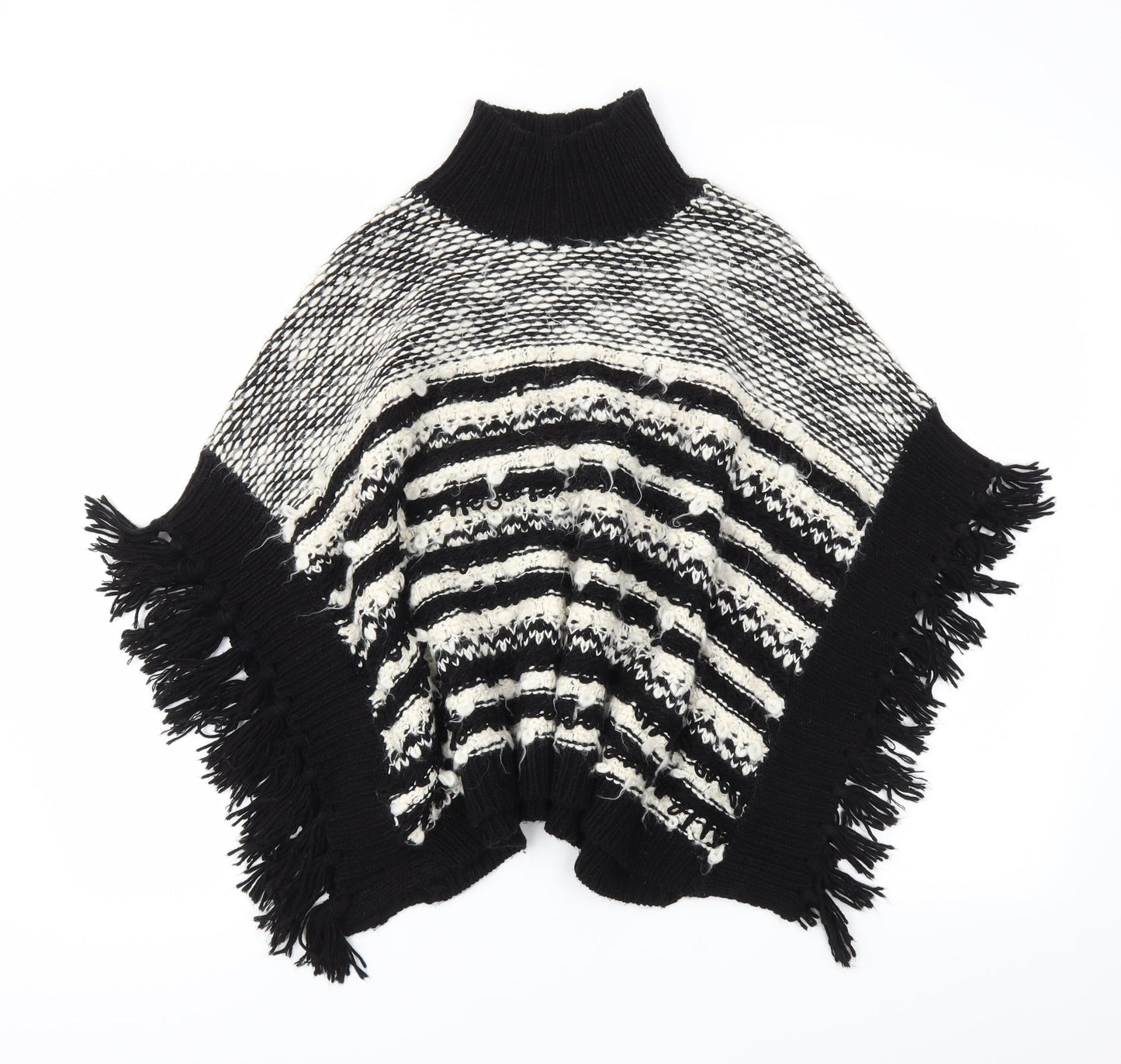 I love girls wear Girls Black Striped  Pullover Jumper One Size