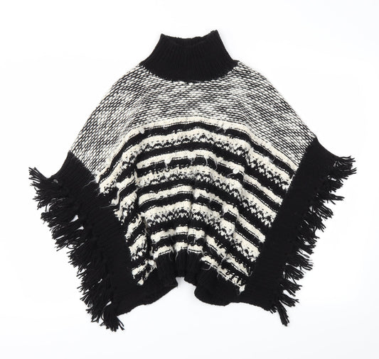 I love girls wear Girls Black Striped  Pullover Jumper One Size