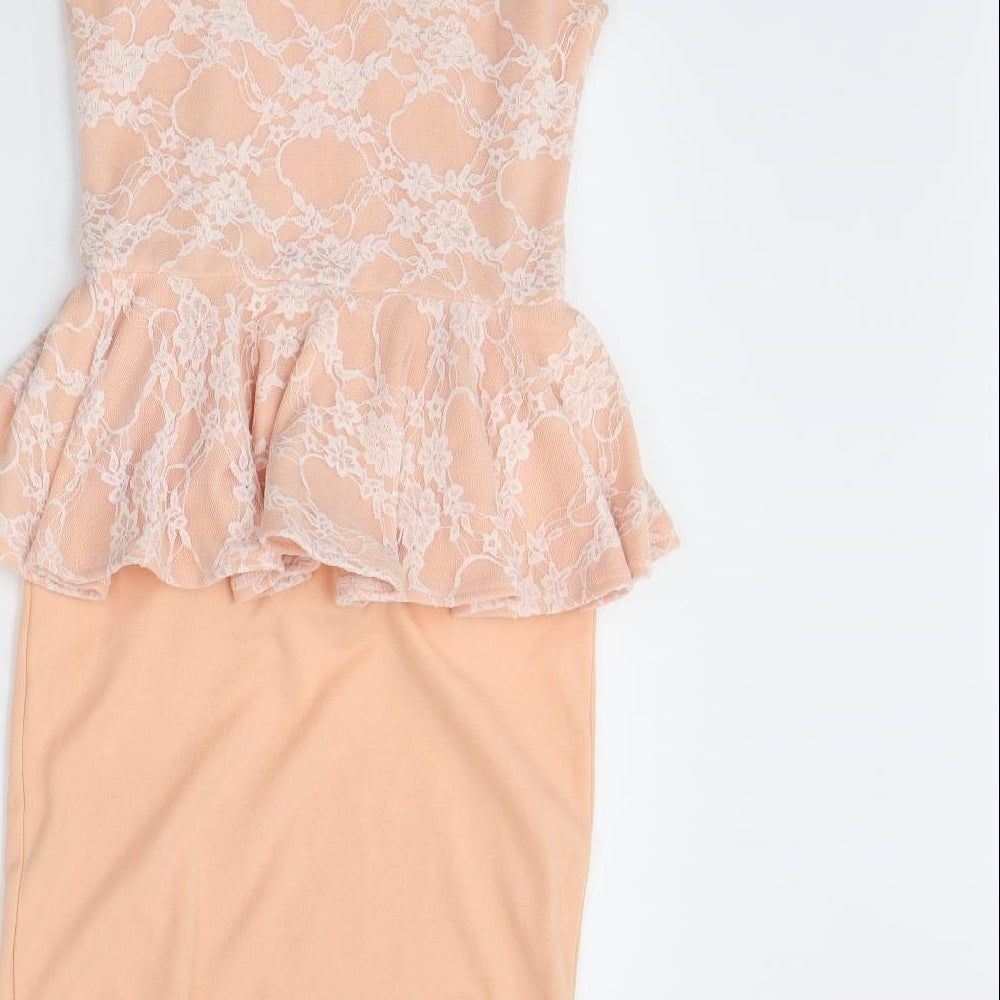Boohoo Womens Pink   Bodycon  Size 8