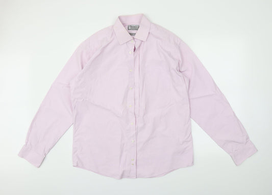 cottontech Mens Pink    Button-Up Size L