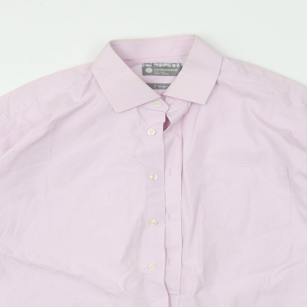 cottontech Mens Pink    Button-Up Size L