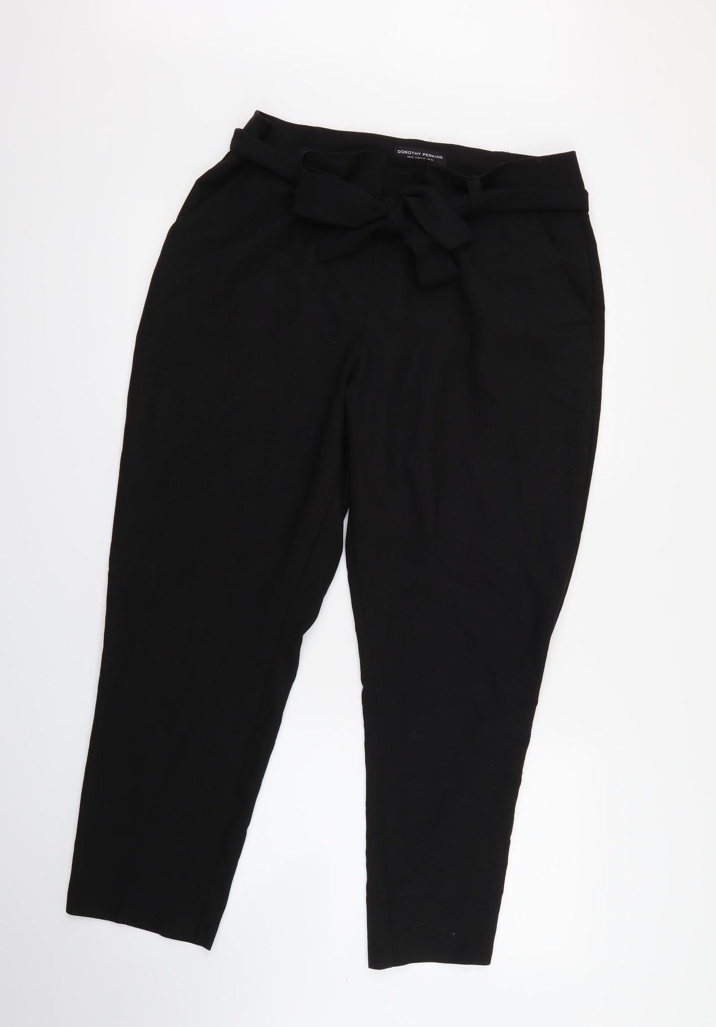 Dorothy Perkins Womens Black   Trousers  Size 14 L27 in