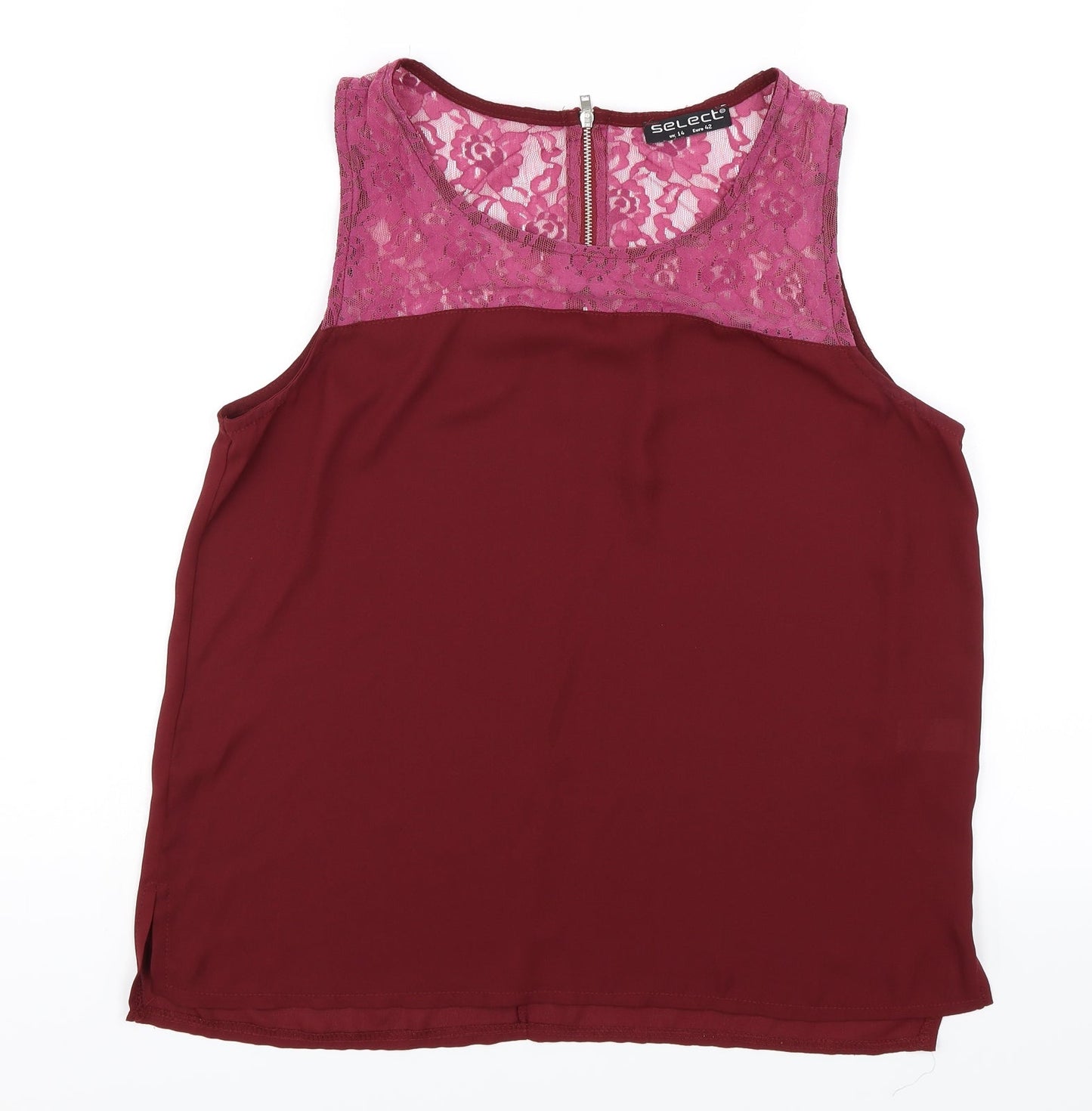 Select Womens Red   Basic Blouse Size 14