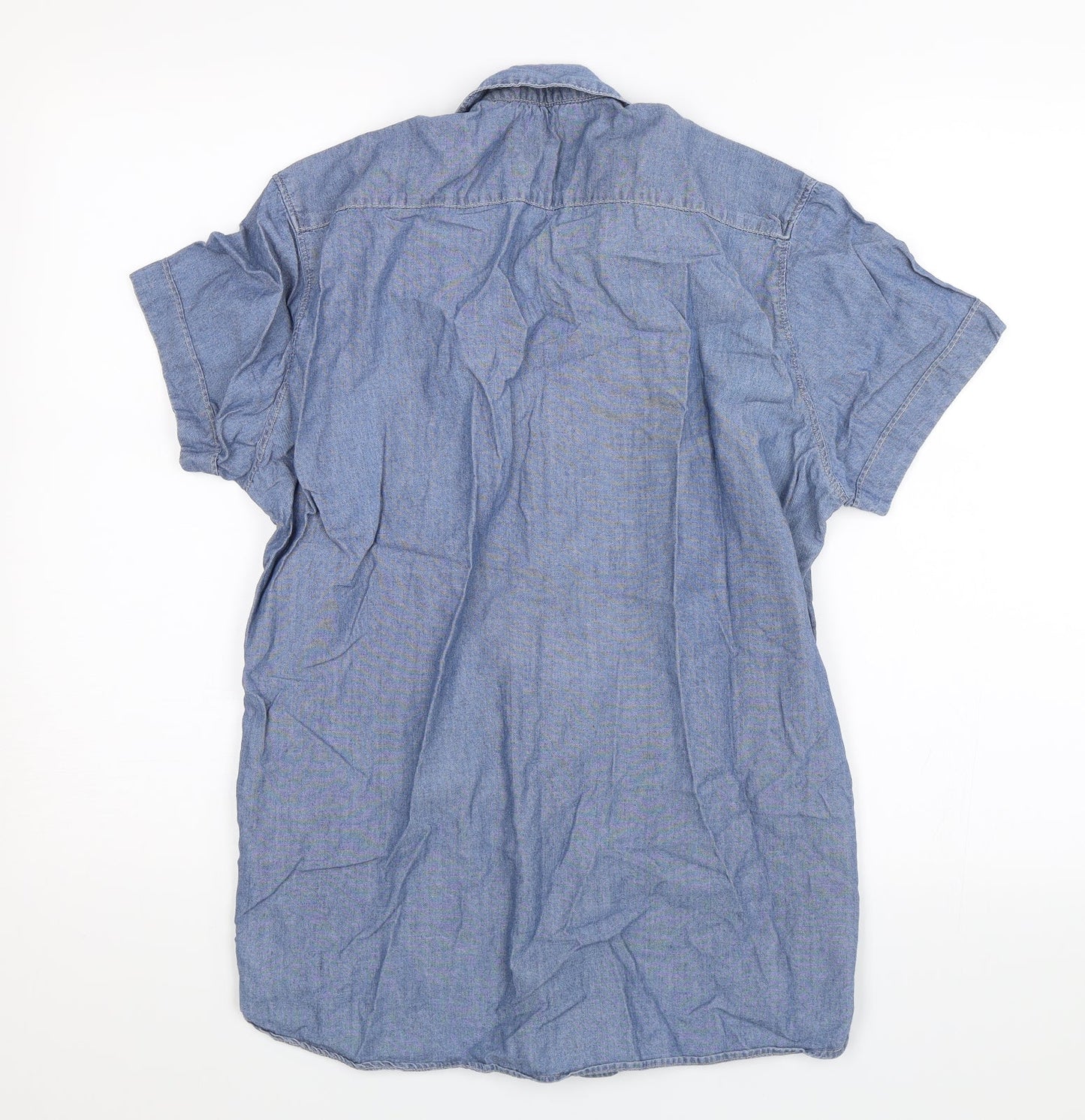 H&M Mens Blue    Button-Up Size S