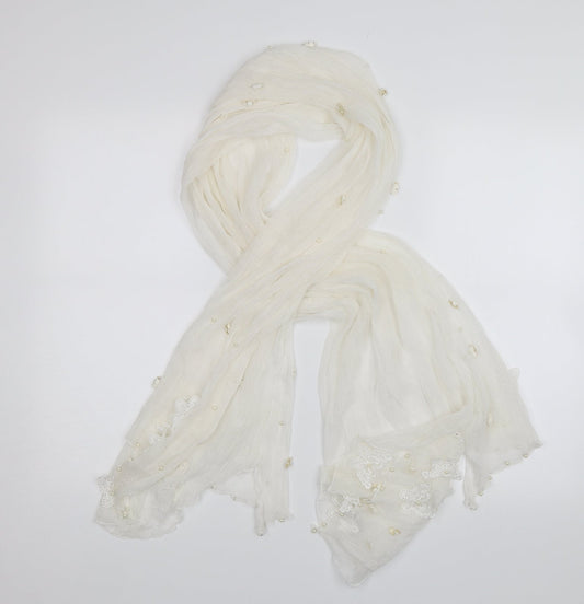 Kelly Craig Unisex White    Scarf   - Butterflies