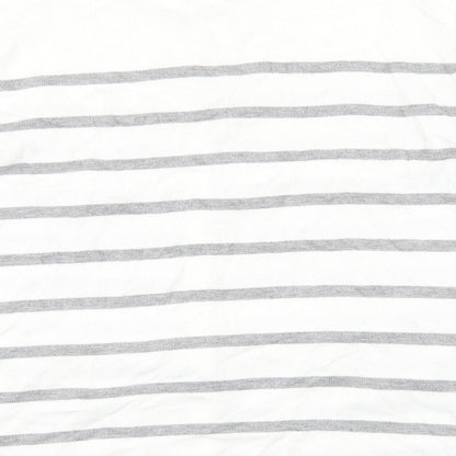 Preloved Micha Womens White Striped  Pullover Jumper Size 18 - Label