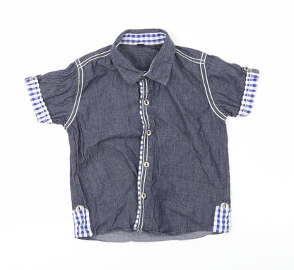 Preloved Aarong Boys Blue   Basic Button-Up Size 2-3 Years - Front