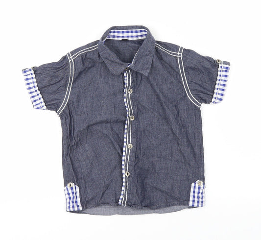 Aarong Boys Blue   Basic Button-Up Size 2-3 Years