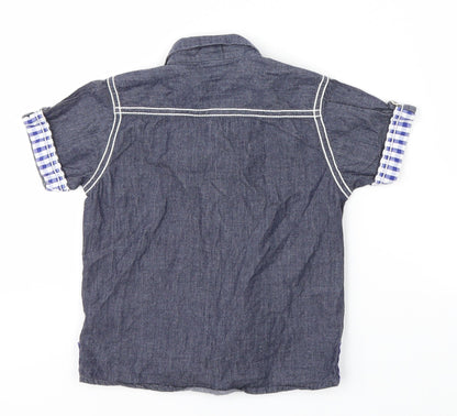 Preloved Aarong Boys Blue   Basic Button-Up Size 2-3 Years - Back