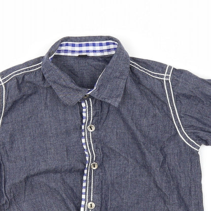 Preloved Aarong Boys Blue   Basic Button-Up Size 2-3 Years - Detail