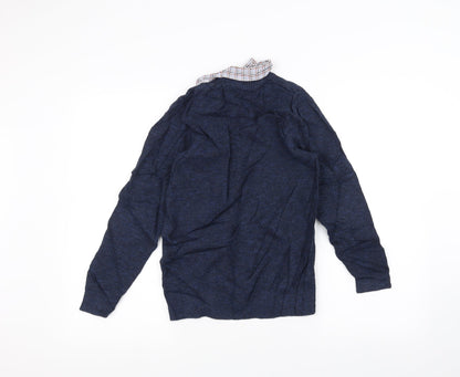 Preloved NEXT Girls Blue   Pullover Jumper Size 10 Years - Back