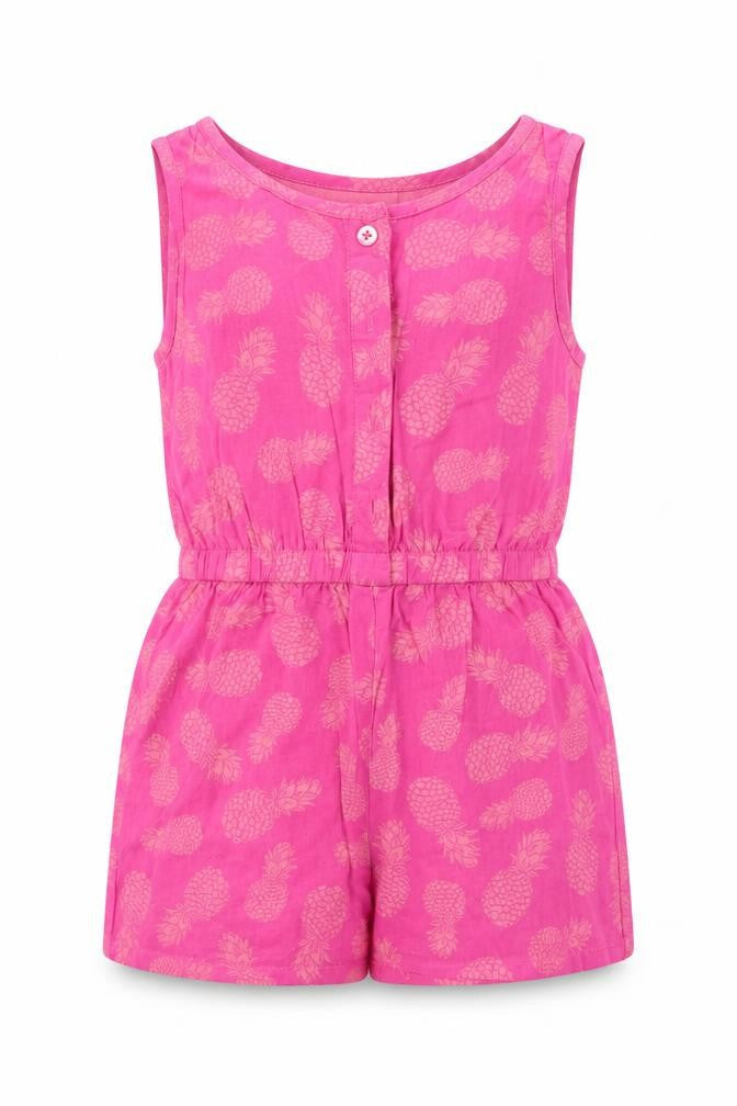 Evie Girls Pink Spotted  Playsuit One-Piece Size 2 Years  - Pineapple
