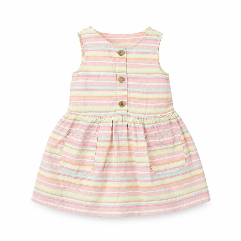 Nutmeg Girls Multicoloured Striped  Fit & Flare  Size 2 Years