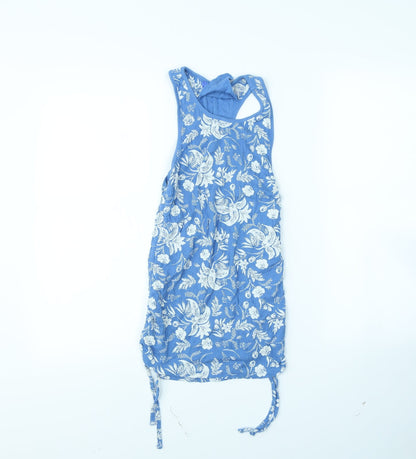 Next Womens Blue Floral  Basic T-Shirt Size 8