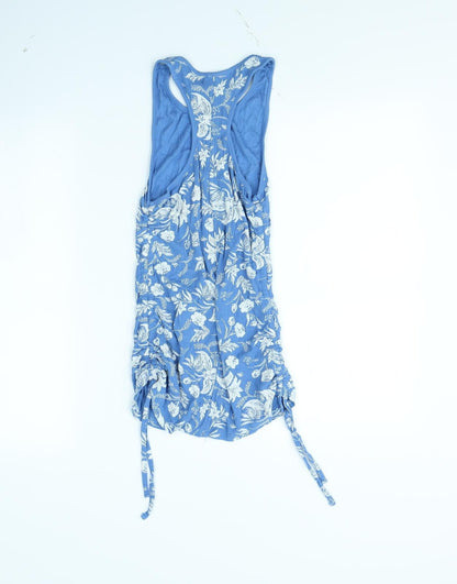 Next Womens Blue Floral  Basic T-Shirt Size 8