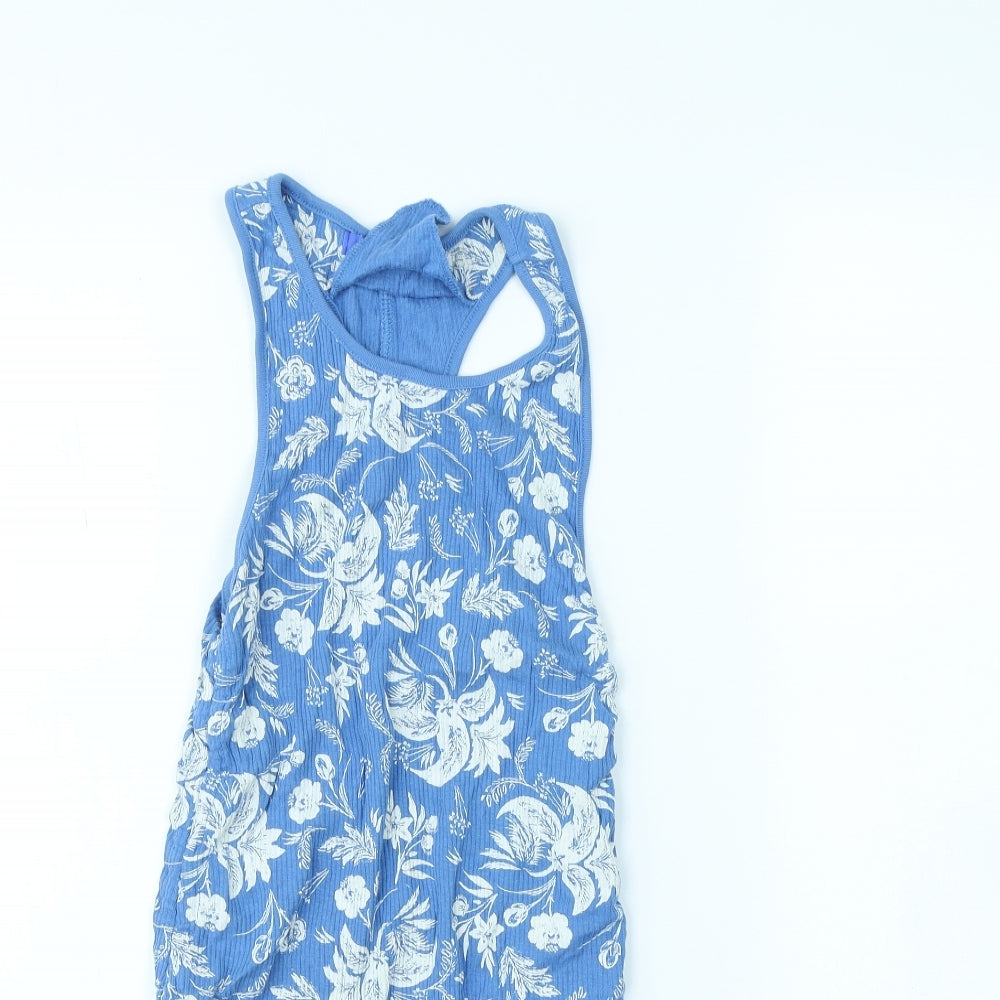 NEXT Womens Blue Floral  Basic T-Shirt Size 8