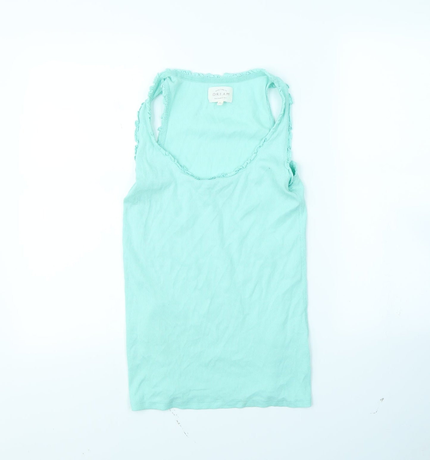 MAKE TIME TO DREAM Womens Green   Basic T-Shirt Size 8